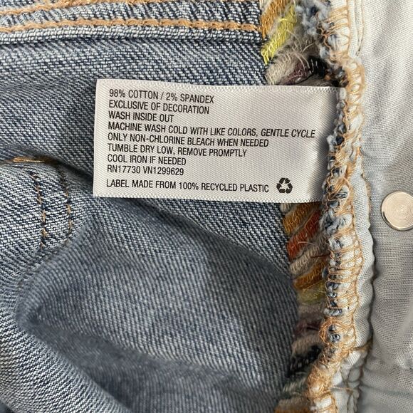 Knox Rose Jeans Light Wash Blue Denim Embroidered Pants Distressed Women's Sz 16 - Picture 9 of 9